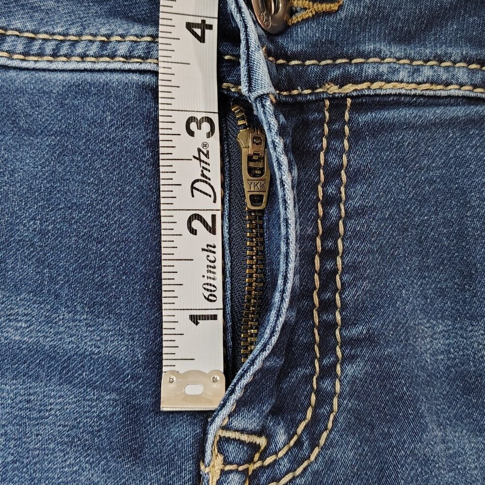 Real Tree Jeans Womens Size 31 Blue Mid Rise Stretch Slim Straight Cut Denim - Picture 15 of 16